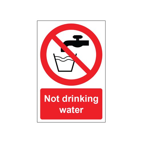 MyCafe Not Drinking Water Sign Self Adhesive Vnl 100x150 MYC10705