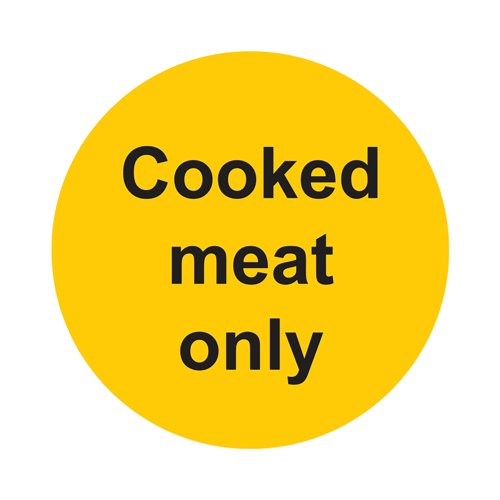 MyCafe Cooked Meat Sign Self Adhesive Vnl 100x100 MYC10707