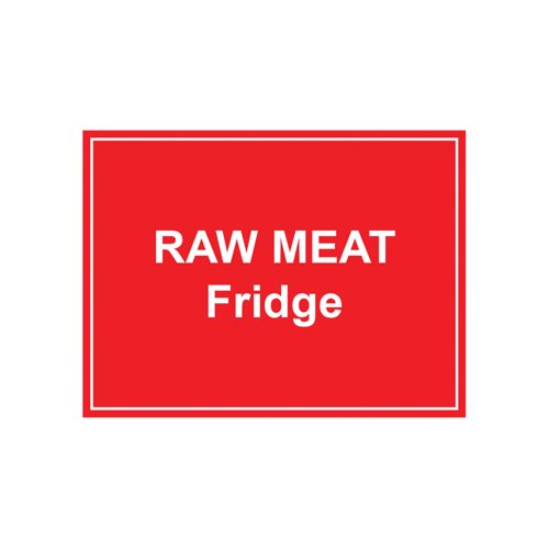 MyCafe Raw Meat Fridge Sign Self Adhesive Vnl 150x200 MYC10709