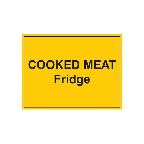 MyCafe Cooked Meat Fridge Sign Self Adhesive Vnl 150x200 MYC10711