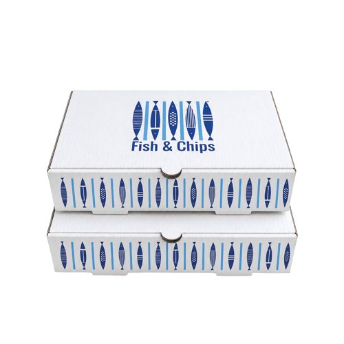 MyCafe Fish and Chip Box Large Pack of 100 MYC10953