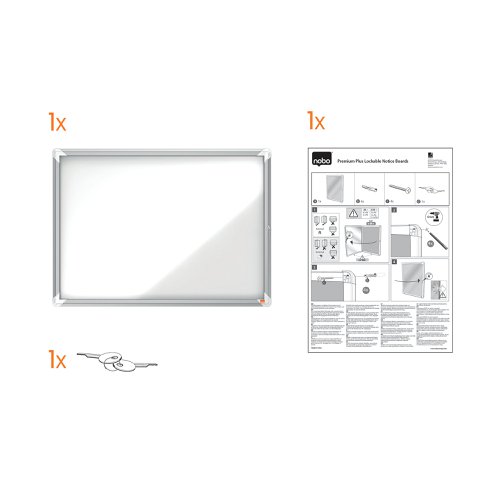 Magnetic outdoor weatherproof lockable notice board with a hinged glass door and side lock. Complete with a modern stylish aluminum trim and fixed with a through corner wall mounting. Excellent magnetic notice board surface to securely display your notices.