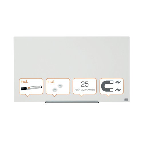 Nobo Impression Pro Glass Magnetic Whiteboard 1000 x 560mm 1905176