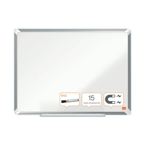 Nobo Premium Plus Steel Magnetic Whiteboard 900 x 600mm1915155