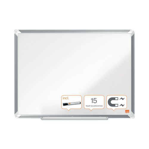 Nobo Premium Plus Steel Magnetic Whiteboard 1200 x 900mm 1915156