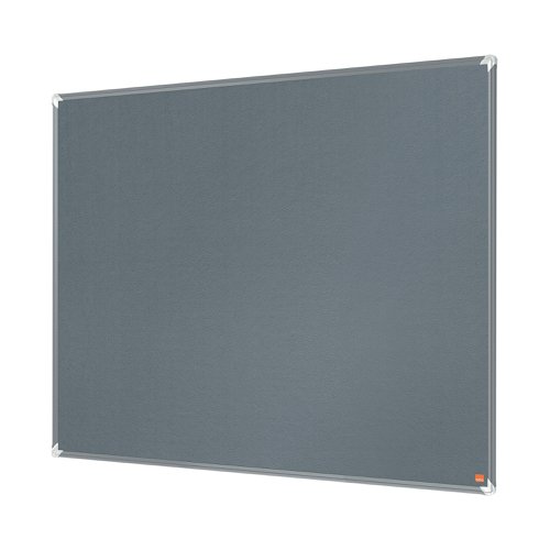 Nobo Premium Plus Felt Notice Board 600 x 450mm Grey 1915194