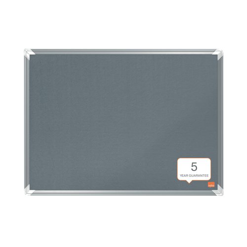 Nobo Premium Plus Felt Notice Board 1800 x 1200mm Grey 1915199