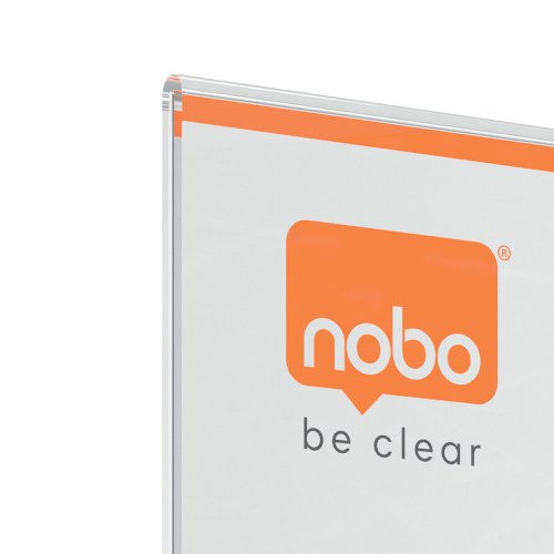 Nobo A4 Counter Top Acrylic Freestanding Poster Frame Clear 1915594