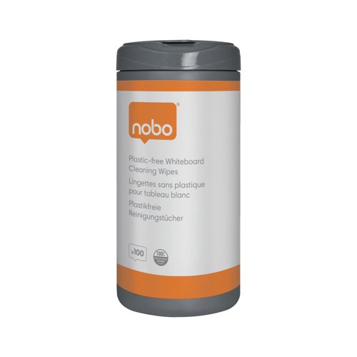 Nobo Plastic Free Whiteboard Cleaning Wipes (Pack of 100) 1915713