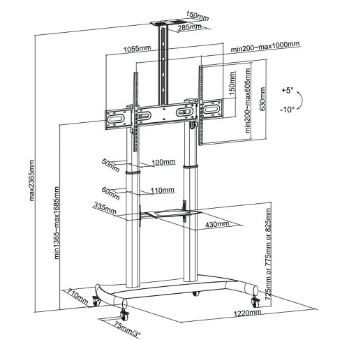 Neomounts By Newstar Floor Stand Plasma-M1950E