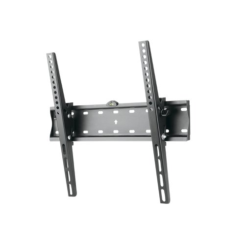 This wall mount is easy to install with an integrated bubble spirit level for precision. Supporting the weight of up to 40kg, this tilting wall mount is compatible with flat televisions from 32 up to 55 inches. Supplied in black.