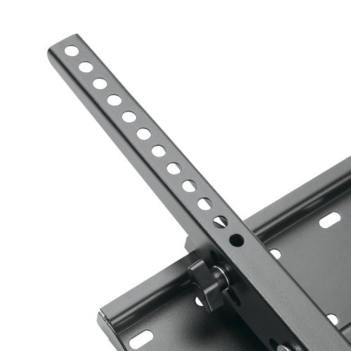 This wall mount is easy to install with an integrated bubble spirit level for precision. Supporting the weight of up to 40kg, this tilting wall mount is compatible with flat televisions from 32 up to 55 inches. Supplied in black.