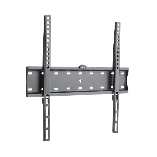 This wall mount is easy to install with an integrated bubble spirit level for precision. Supporting the weight of up to 40kg, this fixed wall mount is compatible with flat televisions from 32 up to 55 inches. Supplied in black.