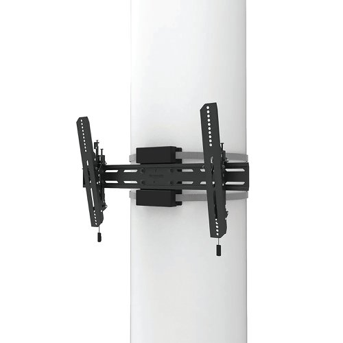 The Neomounts Select is a tiltable pillar mount for screens up to 75 inches with a maximum weight capacity of 50kg. The versatile tilt (12) technology allows you to create the optimum viewing angle. The mount is suitable for 250-1000mm cylinder, square and rectangular pillars. Individual bracket height and level adjustment are available for the perfect installation. The WL35S-910BL16 has a depth of 699mm and is suitable for screens that meet VESA hole pattern 300x100 to 600x400mm. The pillar mount has a strap of 3500mm and can be locked if required with the anti-theft screw provided or with a padlock (not included). The mount features a nifty magnetic pull and release system, that allows you to attach the TV in a secure, safe and solid manner. Afterwards, the pull and release straps can be easily hidden behind the screen by clicking the magnet to the mount. The ratchet clamp ensures easy installation, as well as the separate magnetic spirit level tool that is included.