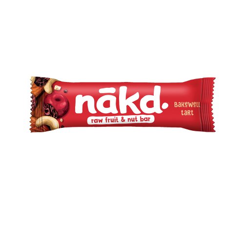 Nakd Bakewell Tart bars have been created with the tasty flavour of the British classic using just fruits and nuts. These vegan-friendly bars contain 100% natural ingredients and are free from both gluten and wheat.