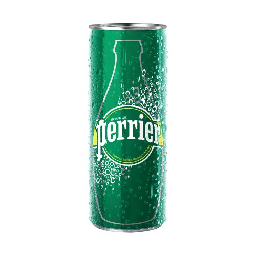 Perrier 250ml Sparkling Water Slim Can (Pack of 35) 12336215