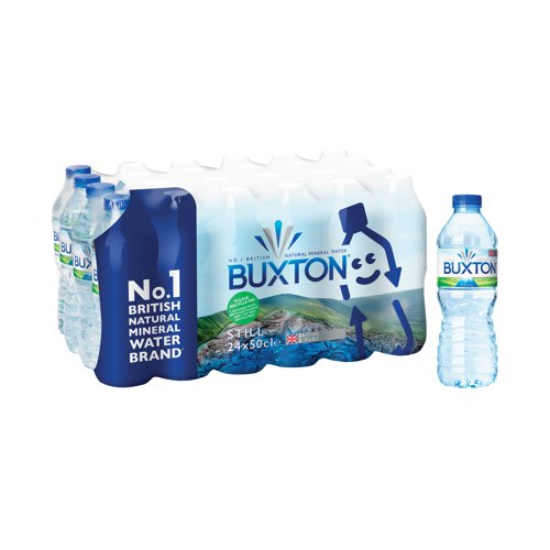 Buxton Still Mineral Water 50cl Plastic Bottles (24 Pack) 12020200