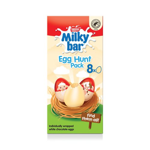 Nestle Milkybar White Chocolate Easter Egg Hunt Pack (Pack of 8) 12457991