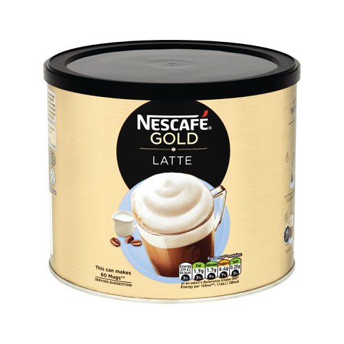 NL15888 | This Nescafe Gold Latte is perfect for offering great coffee moments to colleagues and customers at any time of the day. This classic Nescafe Gold Latte drink is crafted by experts and can be prepared in moments. Enjoy an expertly crafted combination of flavour and aroma in every cup of this milky Latte. Supplied in a 1kg tin.