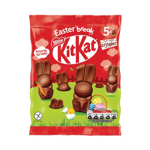 Nestle KitKat Bunny Milk Chocolate Easter Figure (Pack of 5) 12501654