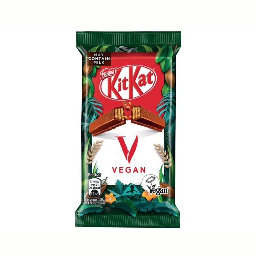 Nestle KitKat 4 Finger Vegan Chocolate Biscuit Bar 41.5g (Pack of 24) 12519554