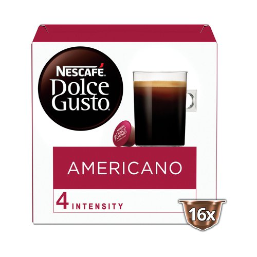 Nescafe Dolce Gusto Americano Coffee 3x16 Pods 136g (Pack of 48) 12528219