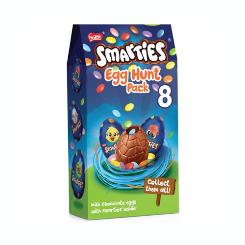 Nestle Smarties Easter Egg Hunt Chocolate Eggs 140g 12570396