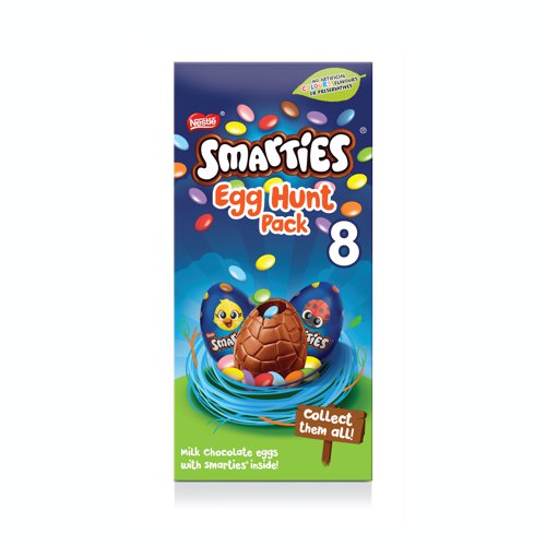 Nestle Smarties Easter Egg Hunt Chocolate Eggs 140g 12570396 | Nestle