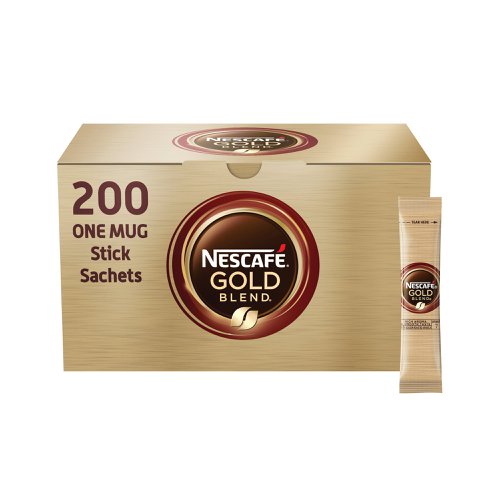 Nescafe Gold Blend One Cup Sticks Coffee Sachets (Pack of 200) 12340523 NL72757