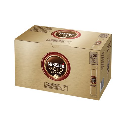 Nescafe Gold Blend One Cup Sticks Coffee Sachets (Pack of 200) 12340523 NL72757