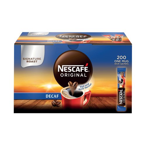 Nescafe Decaffeinated One Cup Sticks Coffee Sachets (Pack of 200) 12315595