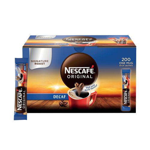 Nescafe Decaffeinated One Cup Sticks Coffee Sachets (Pack of 200) 12315595 NL72758