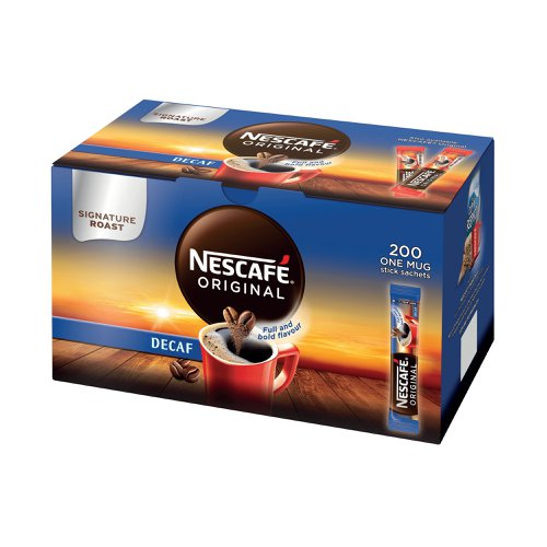 Nescafe Decaffeinated One Cup Sticks Coffee Sachets (Pack of 200) 12315595