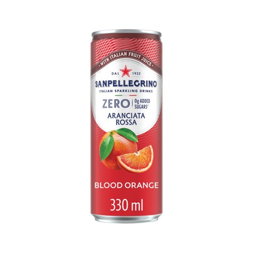 San Pellegrino Zero Fruit Beverages Orange 330ml Pack of 24 12602787