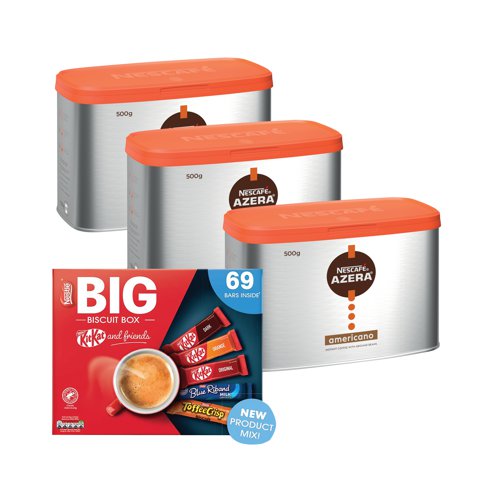 Nescafe Azera 750g x3 + FOC Big Biscuit Box