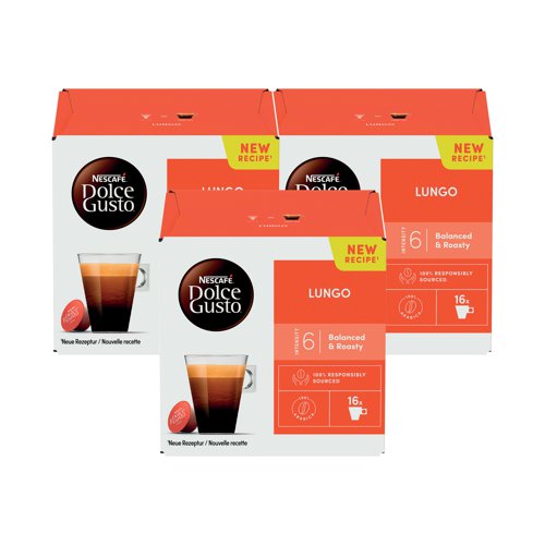 Nescafe Dolce Gusto Cafe Lungo Coffee Capsules (Pack of 48) 12562075