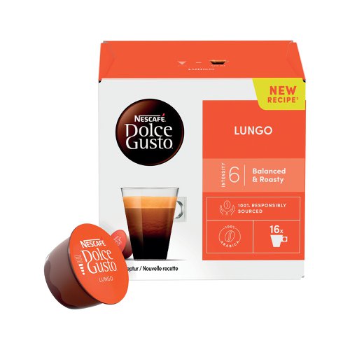 Nescafe Dolce Gusto Cafe Lungo Coffee Capsules (Pack of 48) 12562075