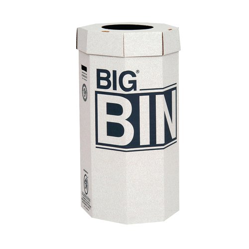 This heavy duty Acorn Big Bin is supplied flat packed for ease of storage and quick assembly. The bin has an extra large 160 litre capacity for waste paper and cardboard, ready for easy recycling. The environmentally friendly bin is made from 80% recycled material. Each bin measures 457x457x914mm. This pack contains 5 bins.