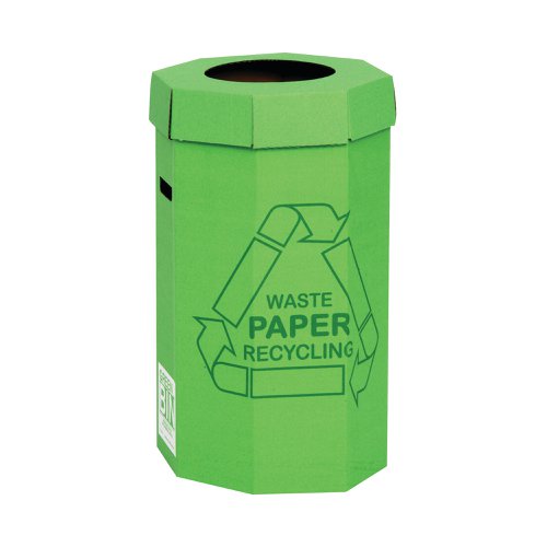 Acorn Cardboard Recycling Bin 60 Litre Green (Pack of 5) 402565 | Acorn