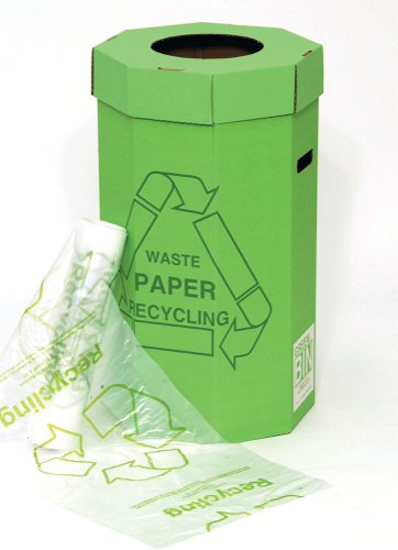 Acorn Cardboard Recycling Bin 60 Litre Green (Pack of 5) 402565 | Acorn