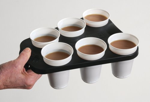 Acorn Vending Cup Tray Plastic 6 Cup Capacity Black DRINKTRAY