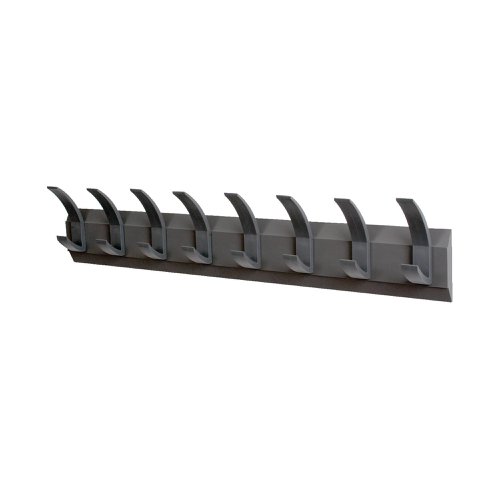 Acorn Wall Mounted Coat Rack With 8 Hooks 830x57x1200mm Black Nw620582