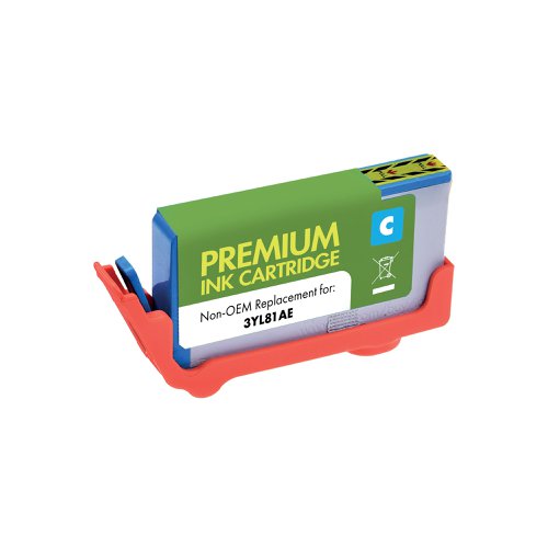 Q-Connect Remanufactured Inkjet Cartridge High Yield Cyan For HP 3YL81AE RIC912XL-C OB09845