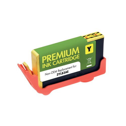 Q-Connect Remanufactured Inkjet Cartridge High Yield Yellow For HP 3YL83AE RIC912XL-Y Inkjet Cartridges OB09847