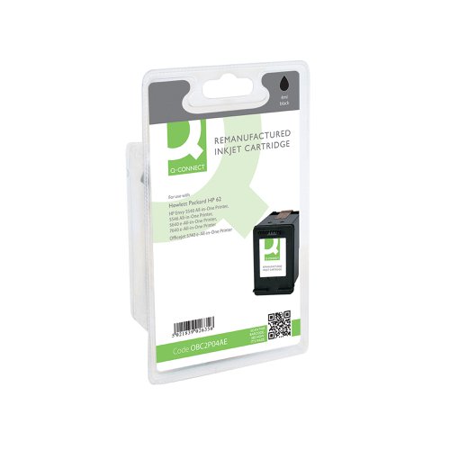 Q-Connect HP 62 Remanufactured Inkjet Cartridge Black C2P04AE-COMP