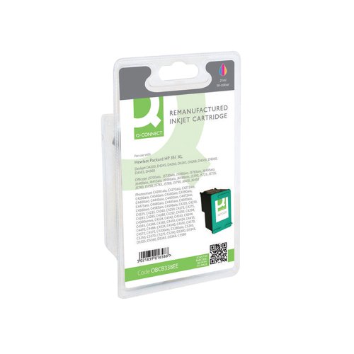 Q-Connect Remanufactured Inkjet Cartridge Tri-colour For HP CB338EE CB338EE-COMP