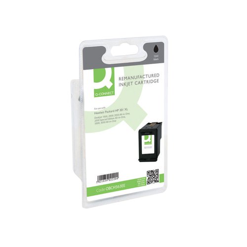 Q-Connect Remanufactured Inkjet Cartridge Black For HP CH563EE CH563EE-COMP