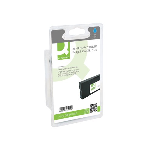 Q-Connect Remanufactured Inkjet Cartridge Cyan For HP F6U16AE F6U16AE-COMP