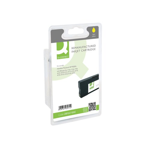 Q-Connect Remanufactured Inkjet Cartridge Yellow For HP F6U18AE F6U18AE-COMP