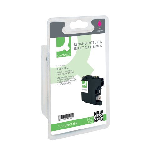 Q-Connect Brother LC123 Remanufactured Inkjet Cartridge Magenta RM-QC-6615-00